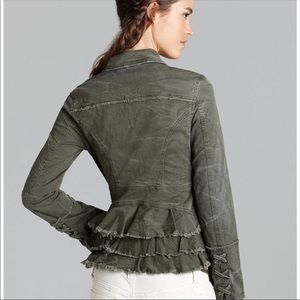 Free People ruffle military jacket.